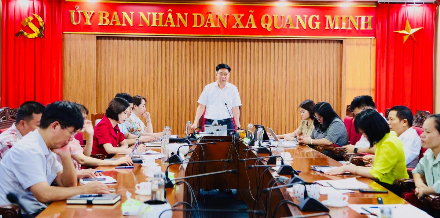 Xã Quang Minh quyết liệt triển khai Đợt cao điểm 100 ngày, tăng tốc thực hiện các nhiệm vụ chuyển đổi số