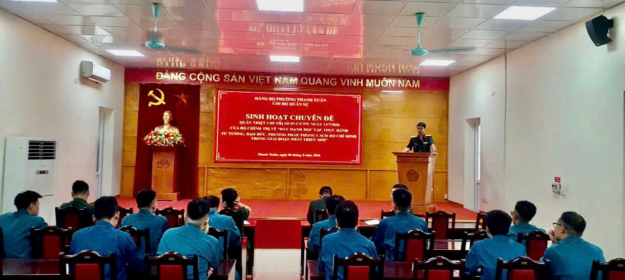 Phường Thanh Xuân đưa việc học và làm theo Bác thành hành động thực chất trong lực lượng vũ trang