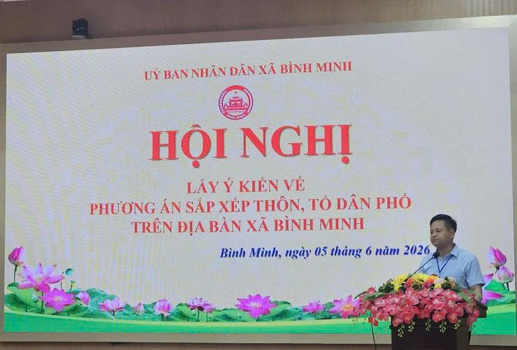 UBND xã Bình Minh hoàn thiện phương án sắp xếp thôn, tổ dân phố trên cơ sở tạo đồng thuận từ cơ sở