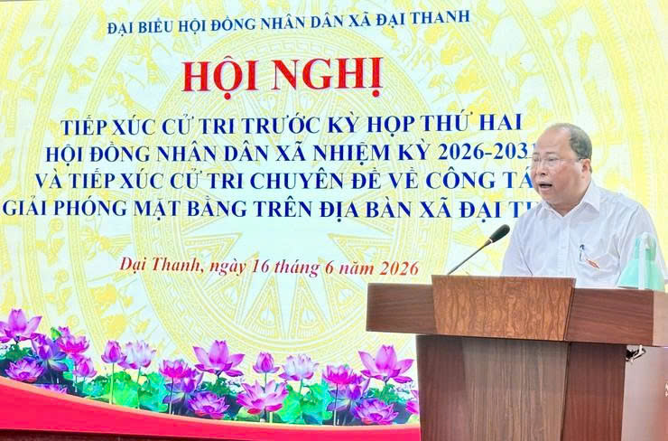 HĐND xã Đại Thanh đổi mới hoạt động tiếp xúc cử tri, tăng cường chuyển đổi số trước kỳ họp giữa năm 2026