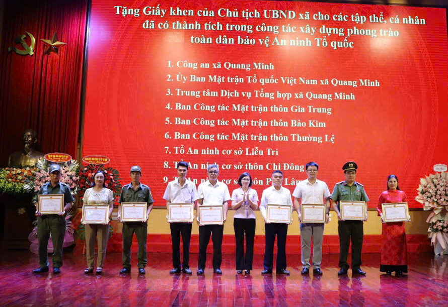Xã Quang Minh phát huy sức mạnh nhân dân, xây dựng thế trận an ninh từ cơ sở