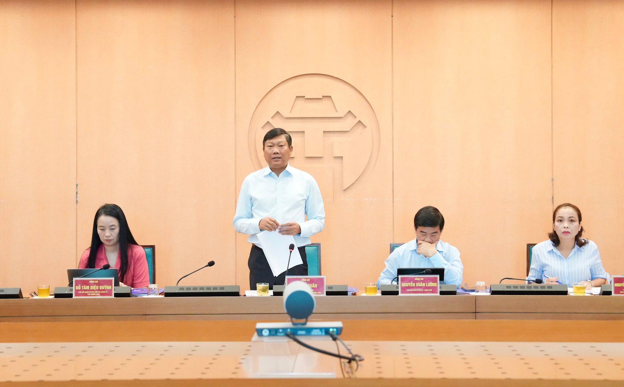 Đoàn kiểm tra, giám sát số 9 của Ban Thường vụ Thành ủy Hà Nội làm việc với Ban Thường vụ Đảng ủy 3 phường