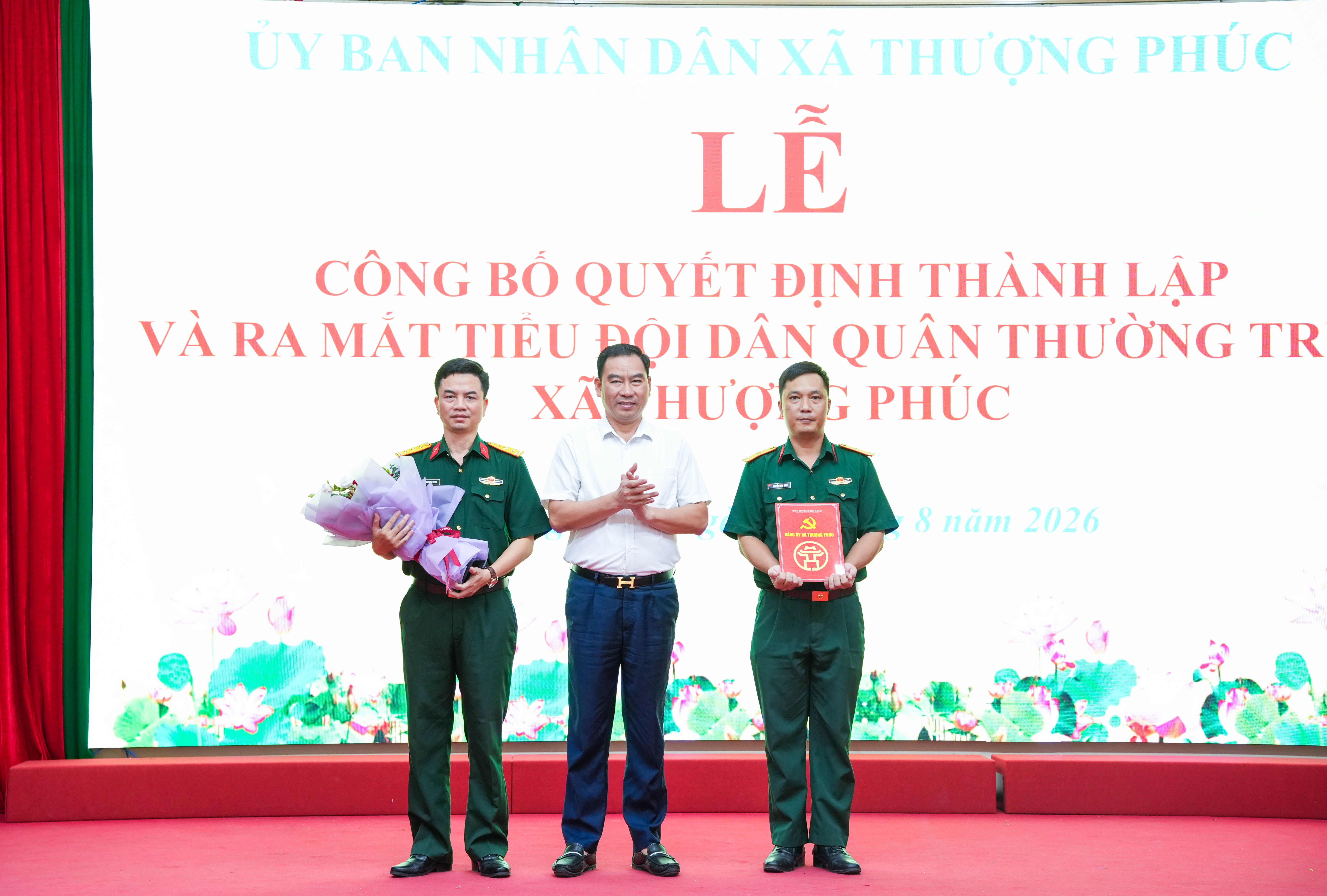 Xã Thượng Phúc thành lập Tiểu đội Dân quân thường trực, củng cố thế trận quốc phòng toàn dân
