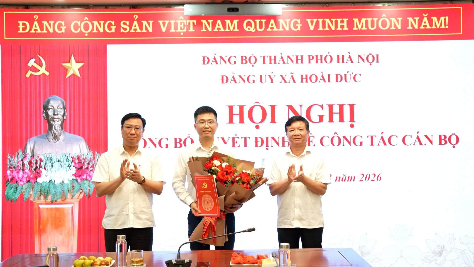 Xã Hoài Đức kiện toàn cán bộ Văn phòng Đảng ủy, tăng cường năng lực tham mưu cấp ủy