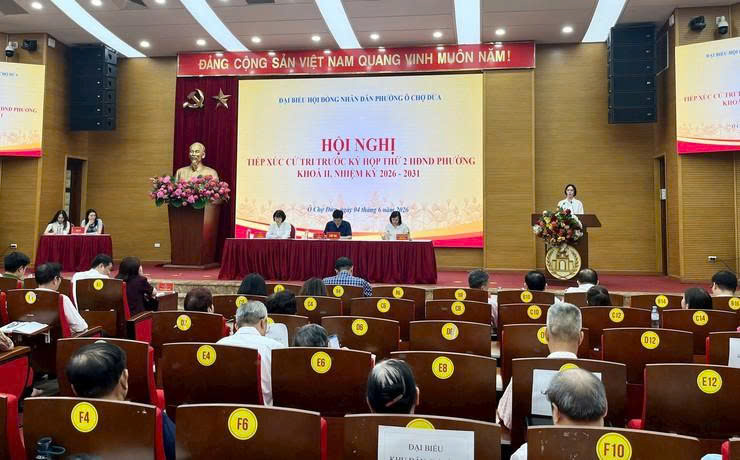 Phường Ô Chợ Dừa cử tri kiến nghị nhiều vấn đề dân sinh, chỉnh trang, quản lý đô thị