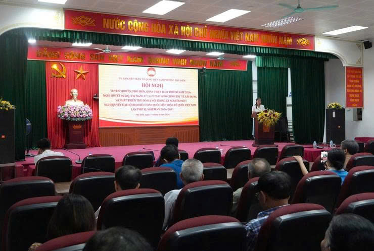 Phường Phú Diễn đưa tinh thần Luật Thủ đô và Nghị quyết 02-NQ/TW lan tỏa sâu rộng từ cơ sở