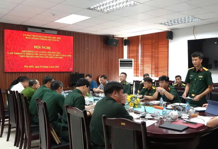 Phường Phú Diễn chủ động hiệp đồng, sẵn sàng thực hiện nhiệm vụ phòng thủ dân sự