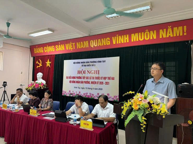 Phường Vĩnh Tuy lắng nghe ý kiến của cử tri, chuẩn bị nội dung sát thực tiễn cho Kỳ họp thứ hai HĐND phường