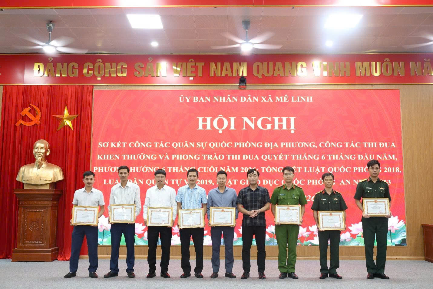 Xã Mê Linh củng cố thế trận quốc phòng, nâng cao sức mạnh lực lượng vũ trang từ cơ sở