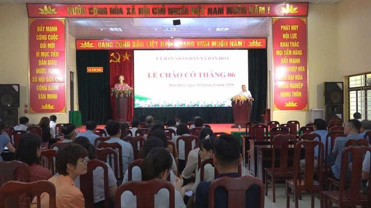 Xã Dân Hoà tạo khí thế thi đua, tập trung tăng tốc các nhiệm vụ trọng tâm năm 2026