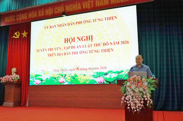 Phường Tùng Thiện chủ động đưa Luật Thủ đô năm 2026 vào thực tiễn quản lý từ cơ sở