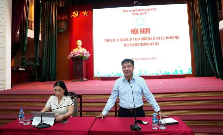 Phường Sơn Tây lấy ý kiến nhân dân, tạo sự đồng thuận trong quá trình kiện toàn tổ chức ở cơ sở