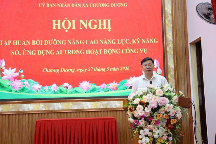 Xã Chương Dương nâng năng lực chuyển đổi số cho đội ngũ cán bộ, công chức