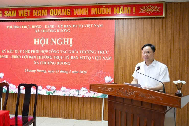 Xã Chương Dương siết chặt cơ chế phối hợp, nâng hiệu quả giám sát và phục vụ nhân dân