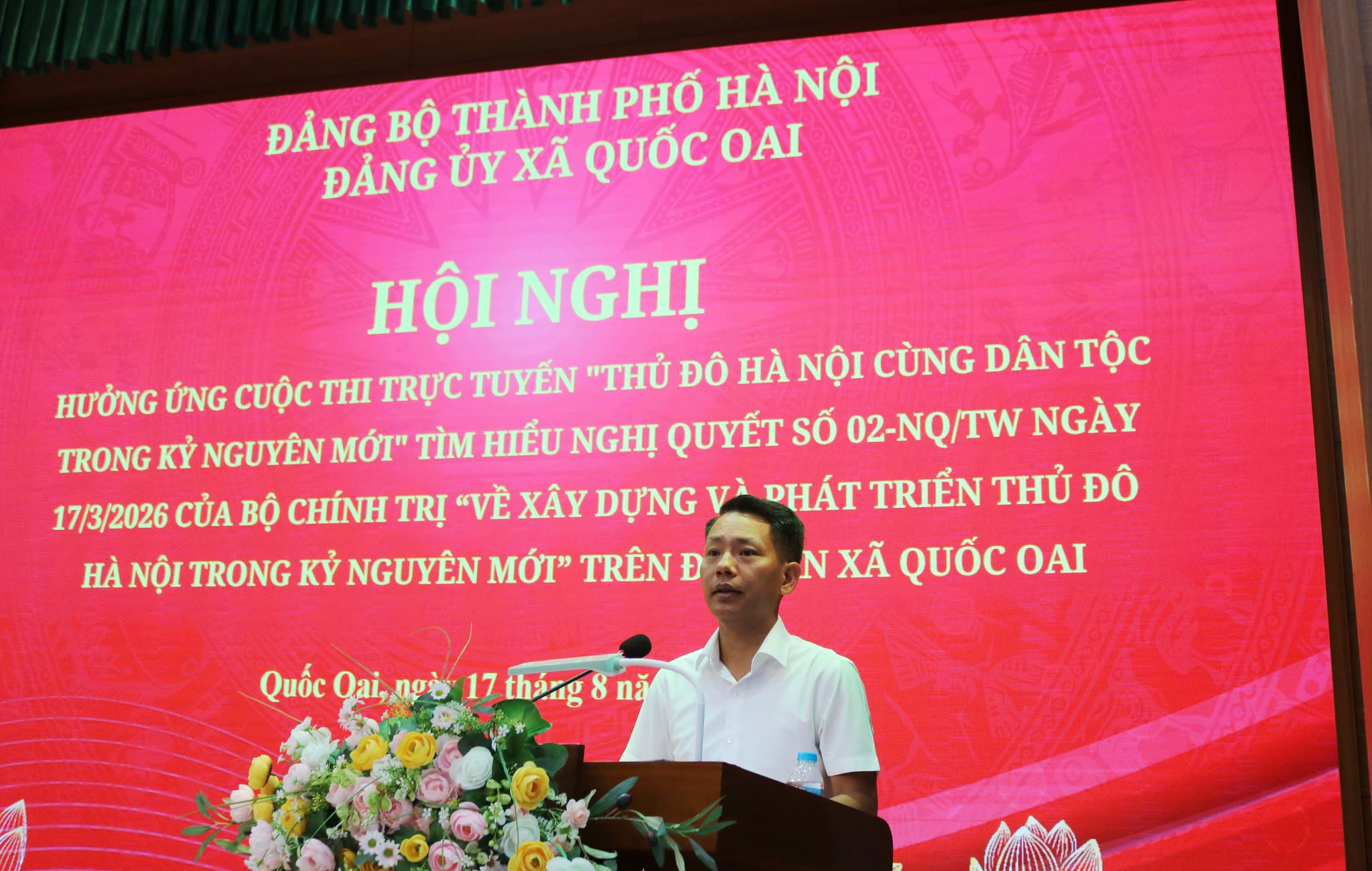 Xã Quốc Oai lan tỏa tinh thần Nghị quyết số 02-NQ/TW qua Cuộc thi trực tuyến “Thủ đô Hà Nội cùng dân tộc trong kỷ nguyên mới”