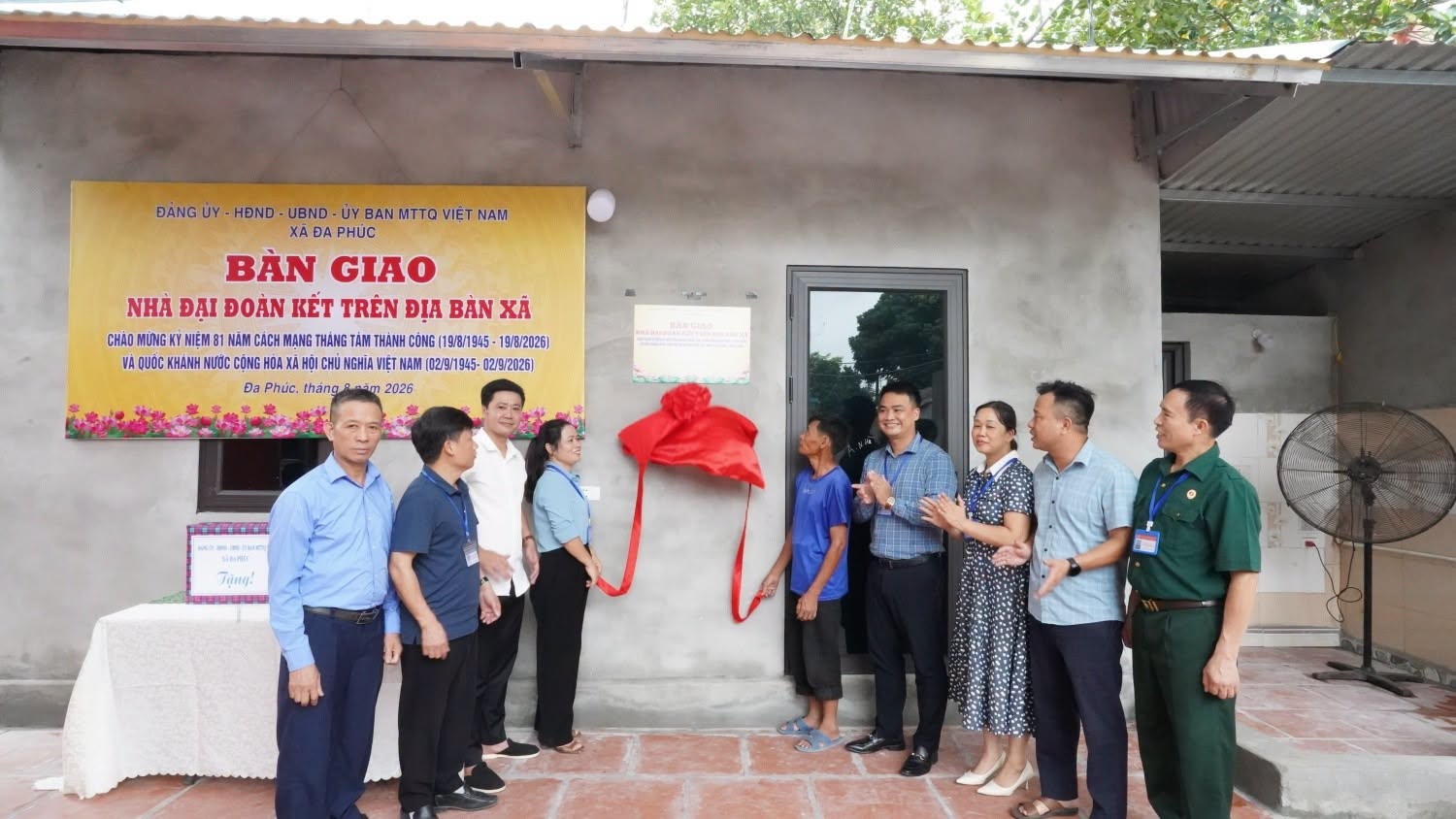 Xã Đa Phúc hỗ trợ các gia đình khó khăn bằng những mái ấm Đại đoàn kết