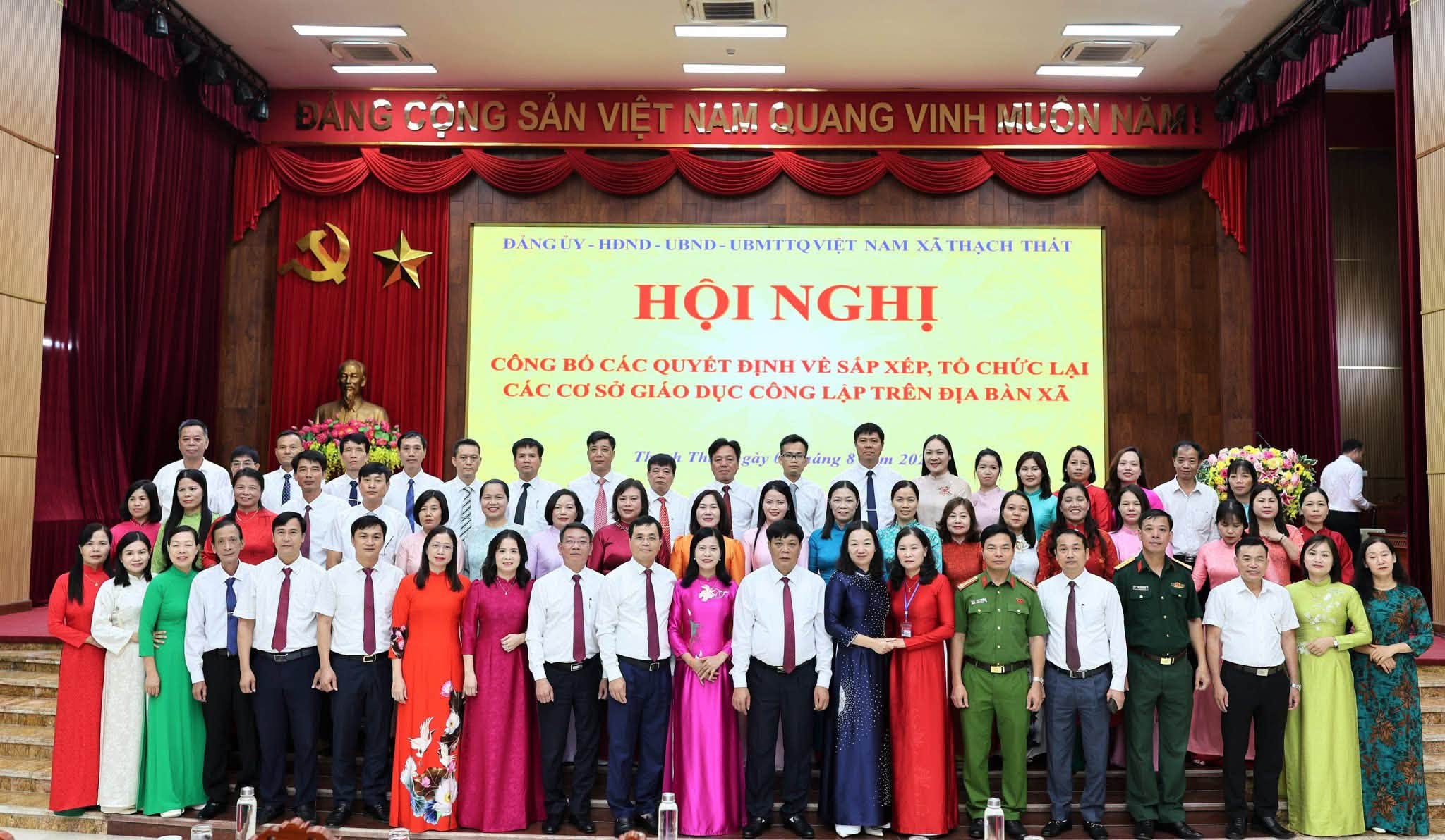 Xã Thạch Thất tinh gọn mạnh hệ thống trường công lập