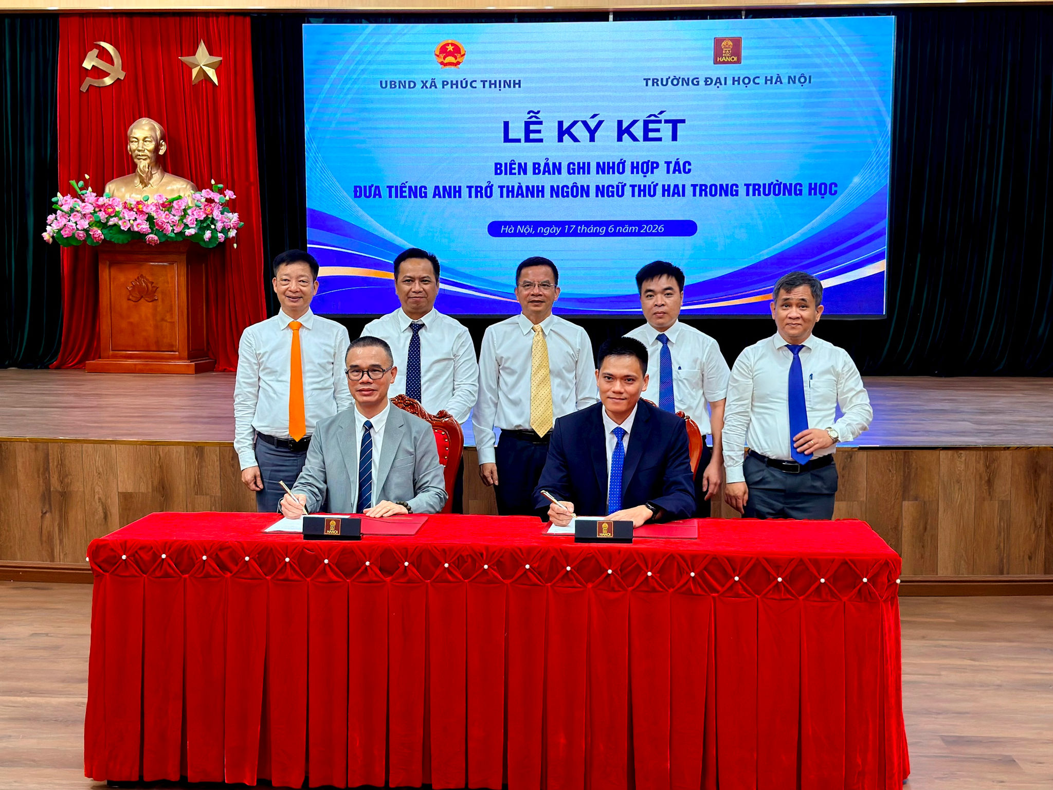 Xã Phúc Thịnh hợp tác với Trường Đại học Hà Nội, nâng cao chất lượng dạy và học ngoại ngữ