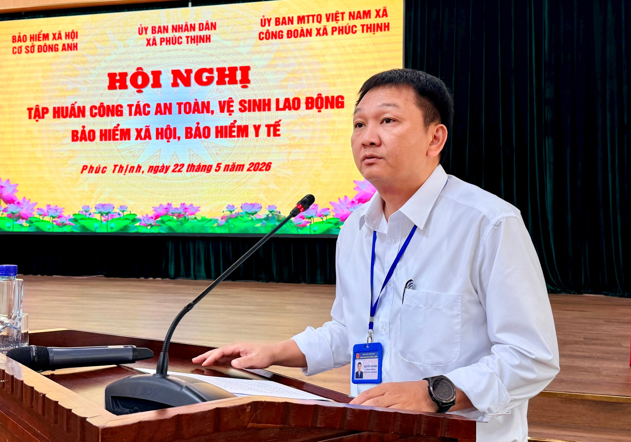 Xã Phúc Thịnh nâng cao trách nhiệm bảo vệ an toàn, quyền lợi người lao động