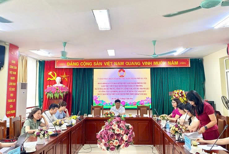 MTTQ thành phố Hà Nội rà soát, hướng dẫn quản lý các nguồn quỹ tại 6 phường