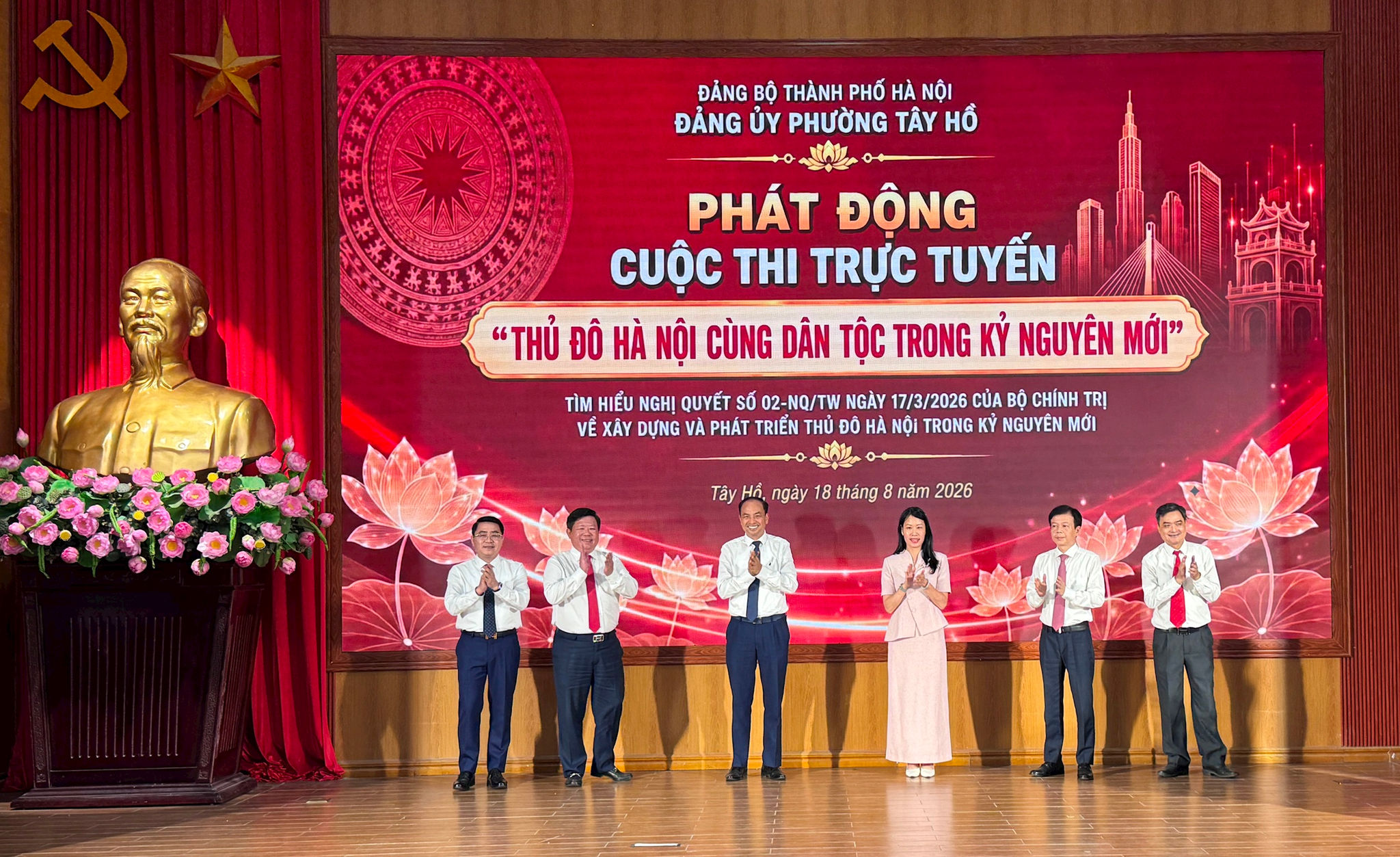Phường Tây Hồ đẩy mạnh tuyên truyền, hưởng ứng Cuộc thi tìm hiểu Nghị quyết số 02-NQ/TW