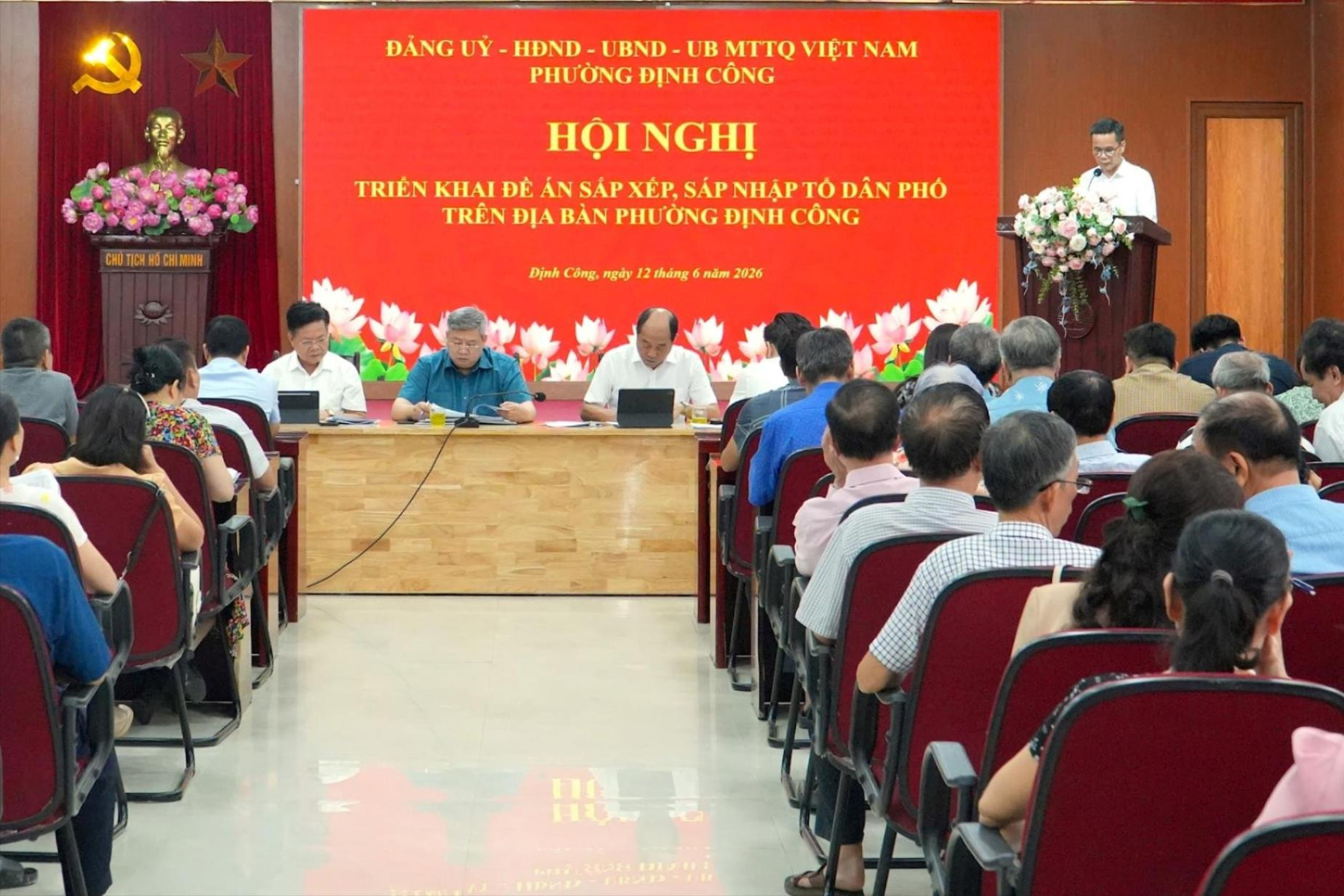 Phường Định Công sắp xếp tổ dân phố, hướng tới bộ máy cơ sở tinh gọn, hiệu quả