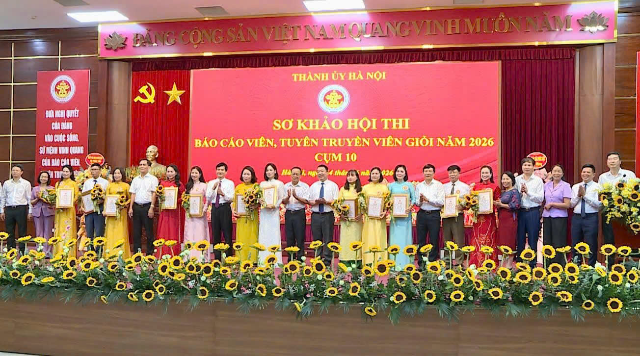 12 báo cáo viên, tuyên truyền viên tranh tài, lan tỏa tinh thần Nghị quyết Đại hội XIV