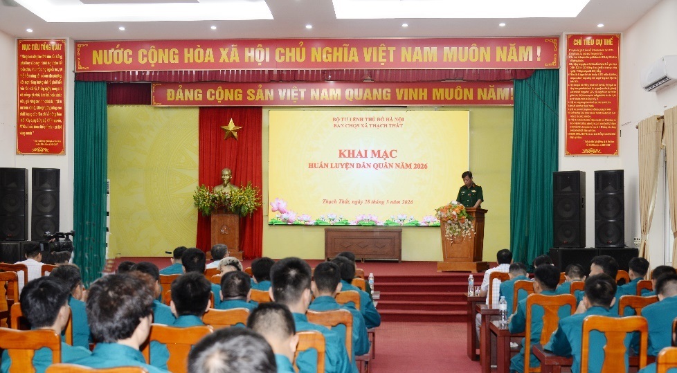Xã Thạch Thất nâng cao bản lĩnh, kỹ năng quân sự cho lực lượng dân quân