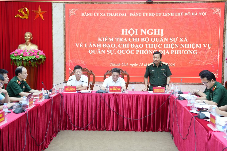 Xã Thanh Oai nâng cao năng lực lãnh đạo nhiệm vụ quân sự, quốc phòng từ cơ sở