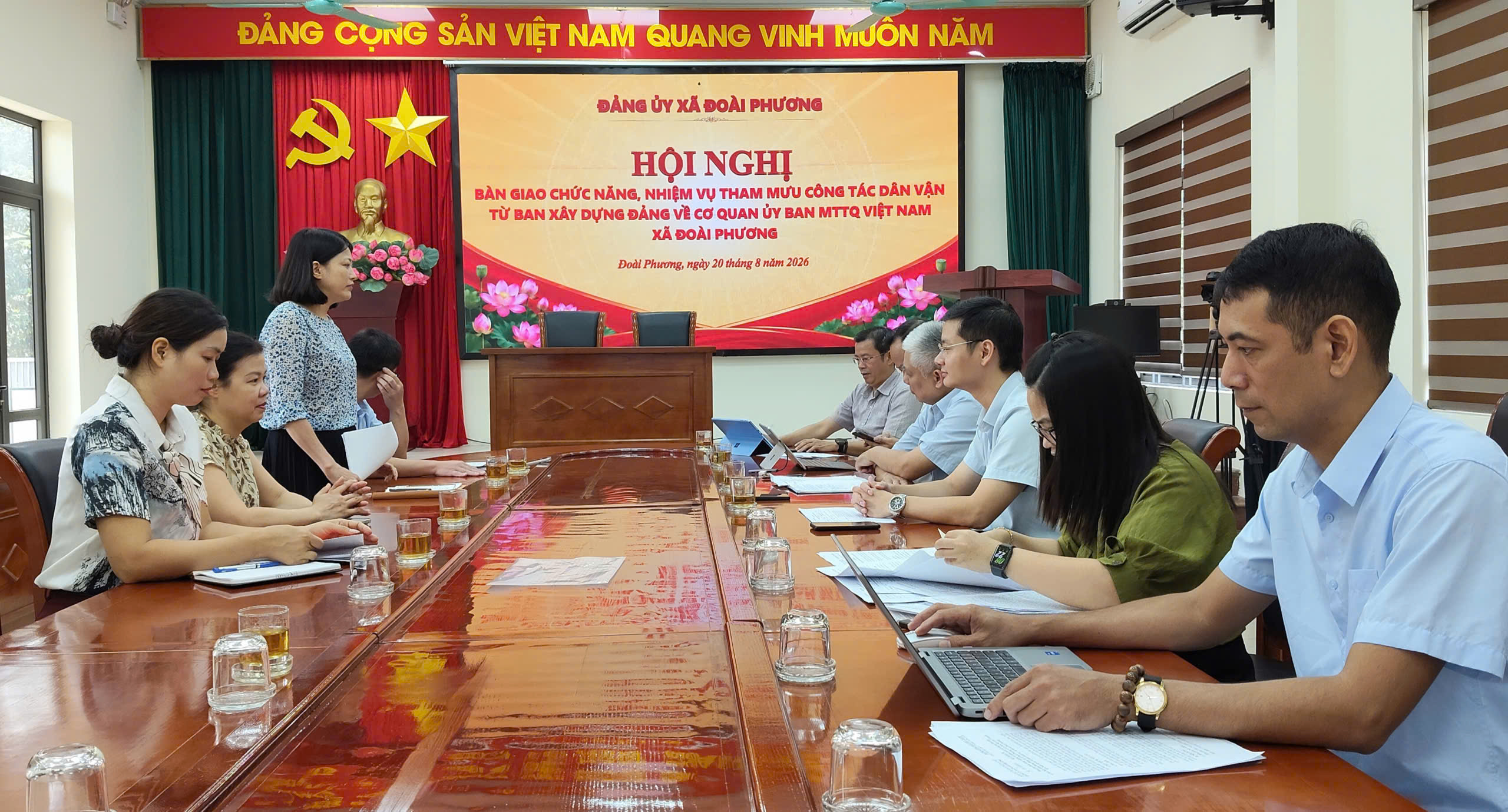 Xã Đoài Phương: Bảo đảm công tác dân vận liên tục, thông suốt sau bàn giao chức năng, nhiệm vụ từ Ban Xây dựng Đảng về Cơ quan Ủy ban MTTQ