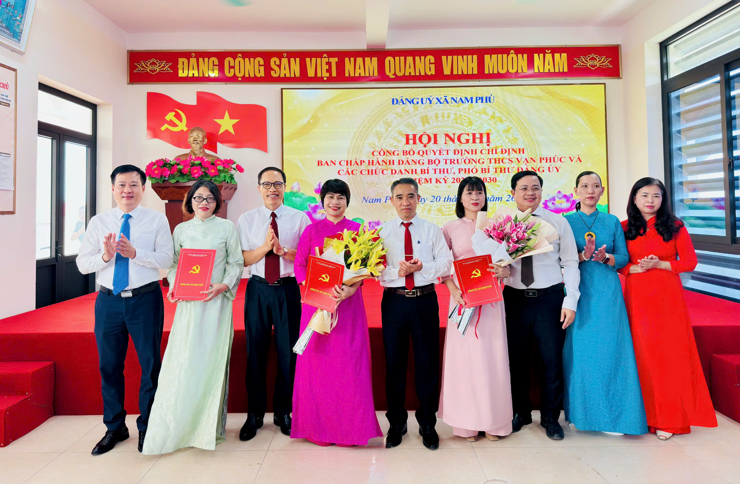 Xã Nam Phù kiện toàn tổ chức Đảng trong trường học, tạo động lực nâng cao chất lượng giáo dục