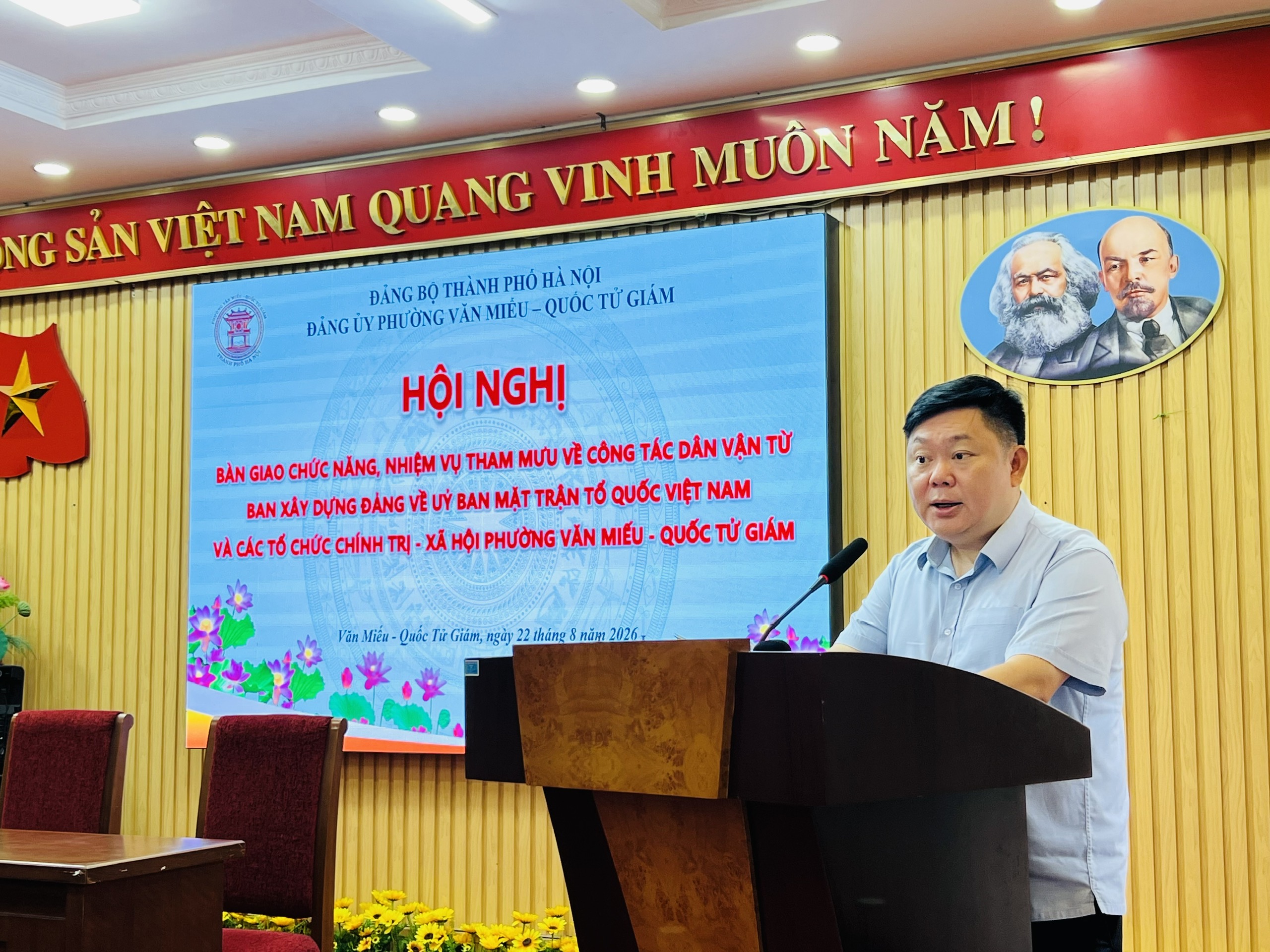 Phường Văn Miếu - Quốc Tử Giám chuyển giao nhiệm vụ dân vận, tăng sức mạnh hướng về cơ sở