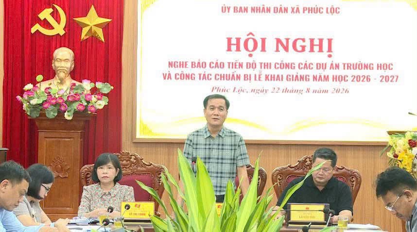 Xã Phúc Lộc: Đẩy nhanh tiến độ các dự án trường học, chủ động chuẩn bị năm học mới