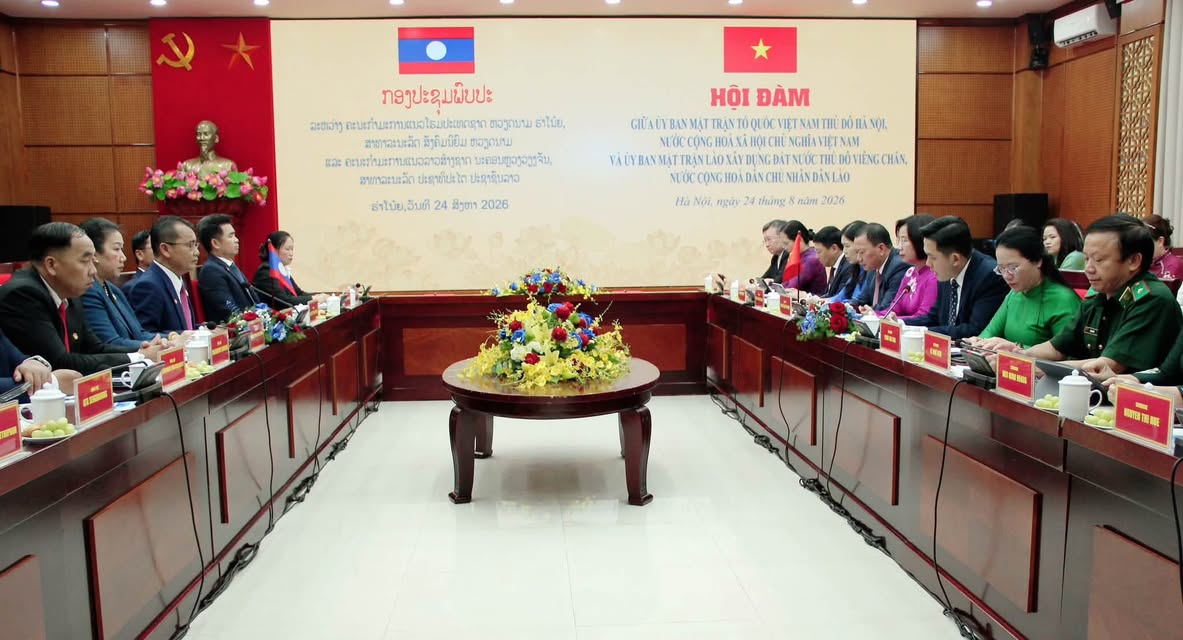 Hà Nội - Viêng Chăn tăng cường hợp tác Mặt trận giai đoạn 2026-2030