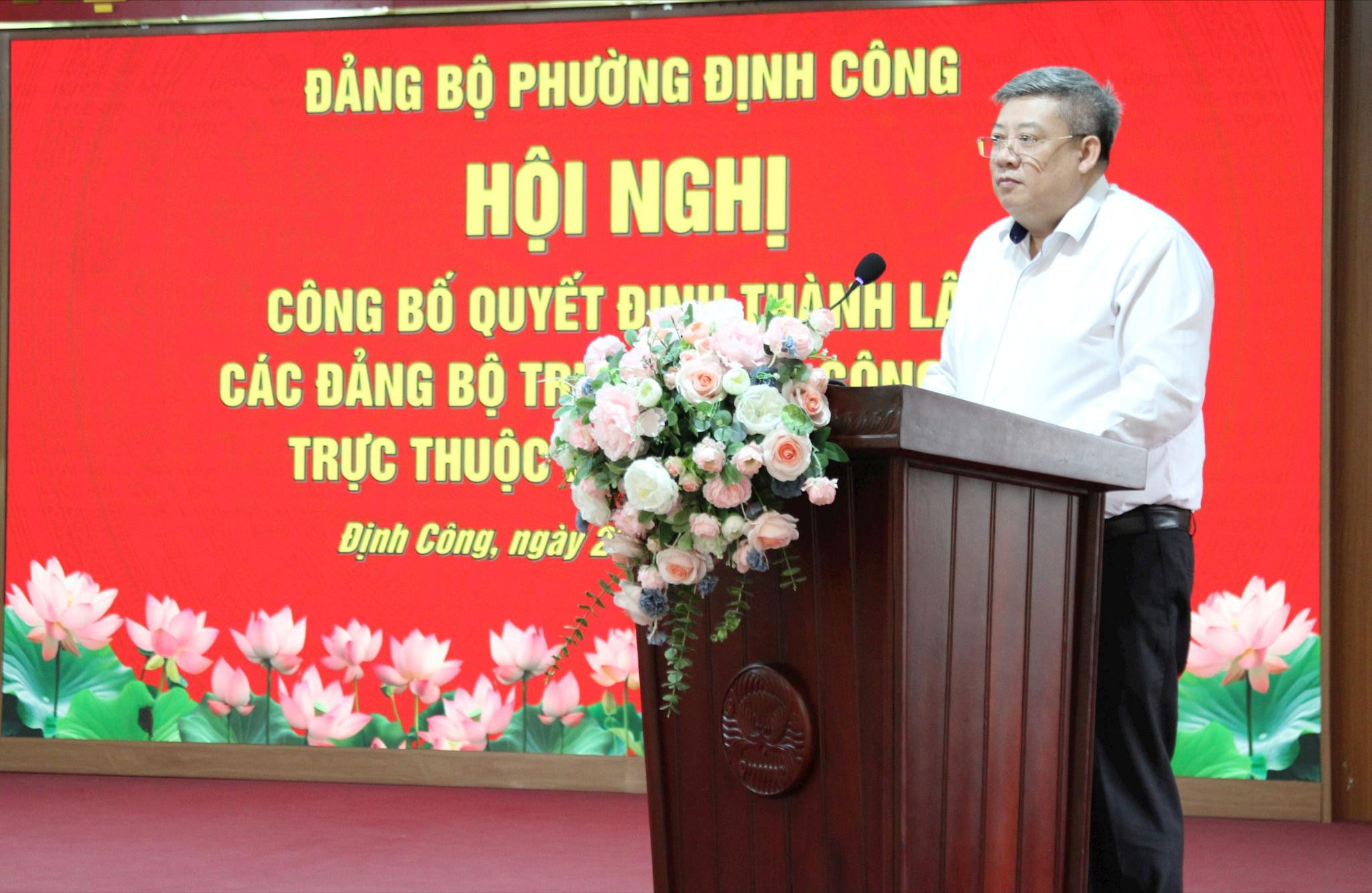 Phường Định Công kiện toàn tổ chức Đảng tại 5 trường học công lập sau sắp xếp