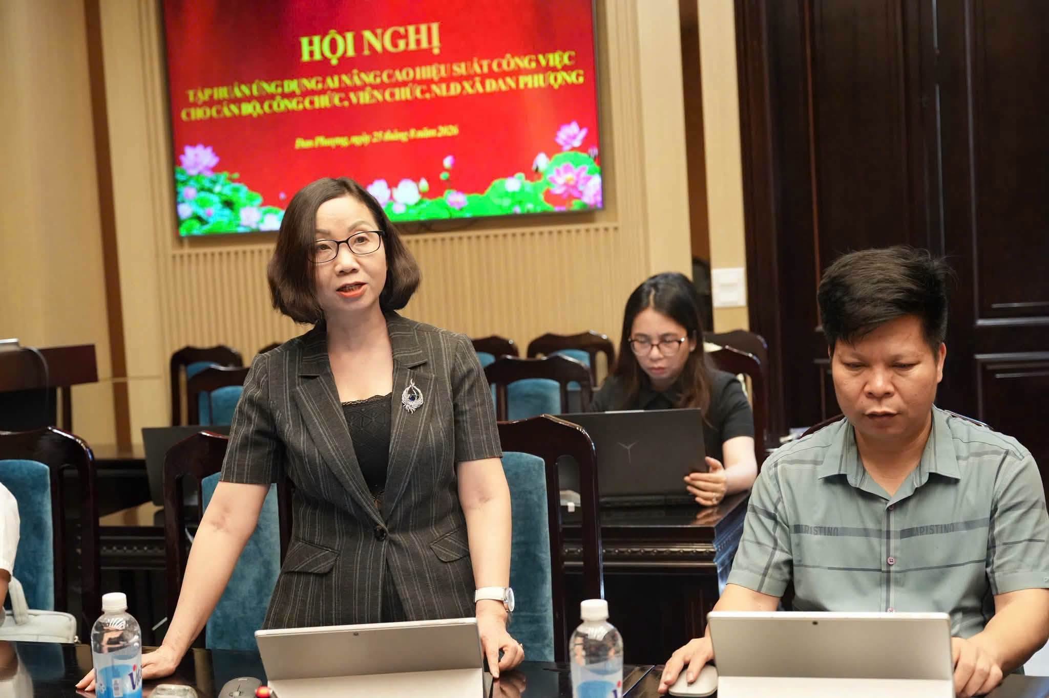 Xã Đan Phượng đưa AI vào công việc hằng ngày của đội ngũ cán bộ