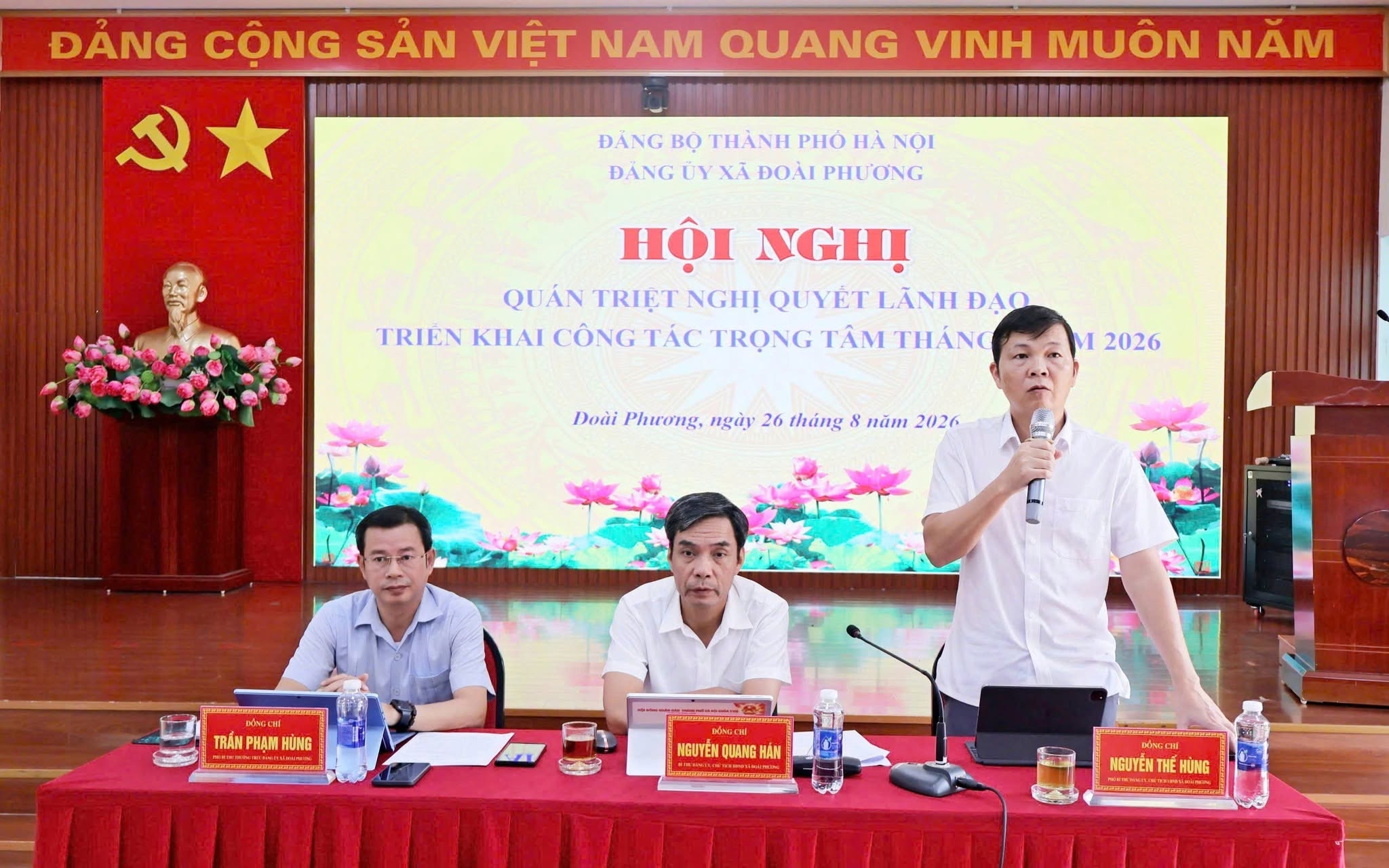 Xã Đoài Phương tăng tốc nhiệm vụ tháng 9, tập trung gỡ điểm nghẽn và thúc đẩy chuyển đổi số