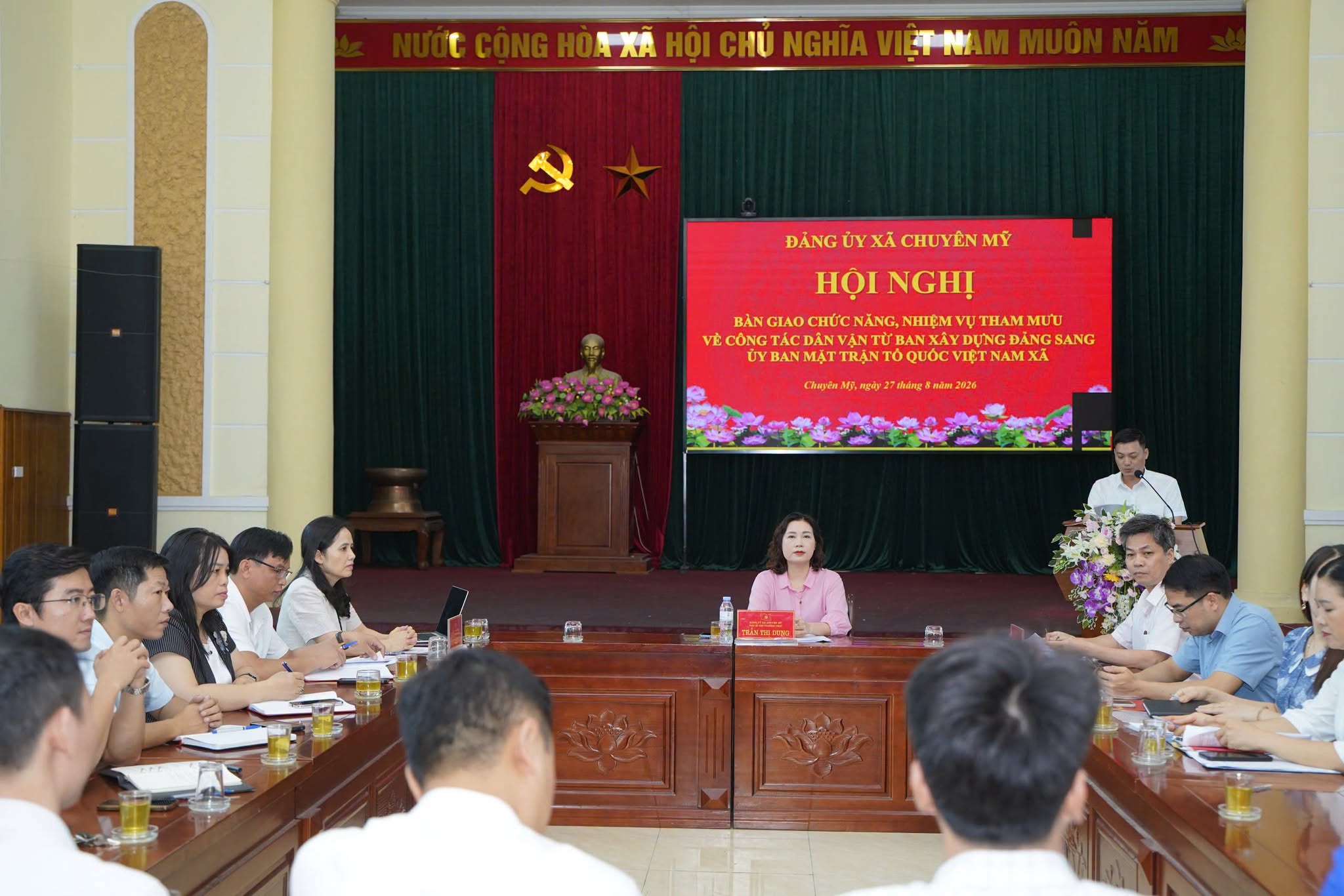 Xã Chuyên Mỹ chuyển giao công tác dân vận, hướng mạnh nhiệm vụ về cơ sở