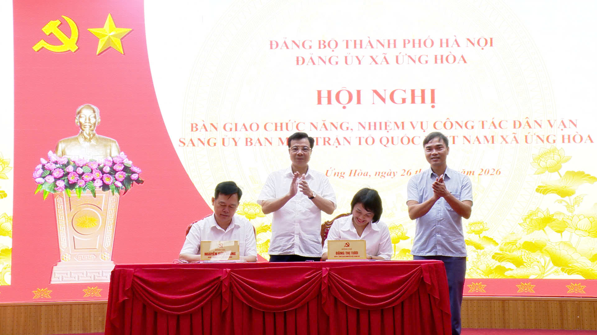 Xã Ứng Hòa chuyển giao công tác dân vận, bảo đảm nhiệm vụ thông suốt từ cơ sở