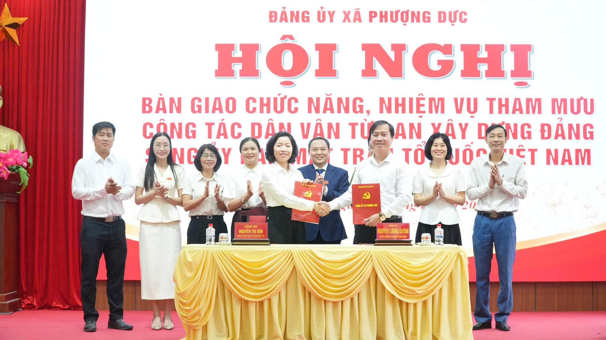 Xã Phượng Dực kiện toàn đầu mối công tác dân vận, bảo đảm nhiệm vụ thông suốt từ cơ sở