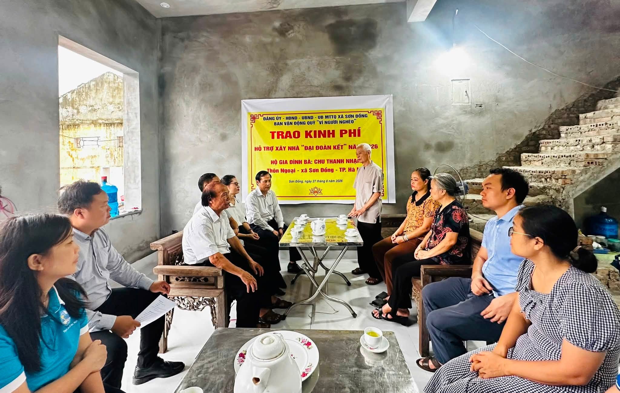 Sơn Đồng lan tỏa tinh thần đại đoàn kết, chung tay xây dựng mái ấm cho người có hoàn cảnh khó khăn