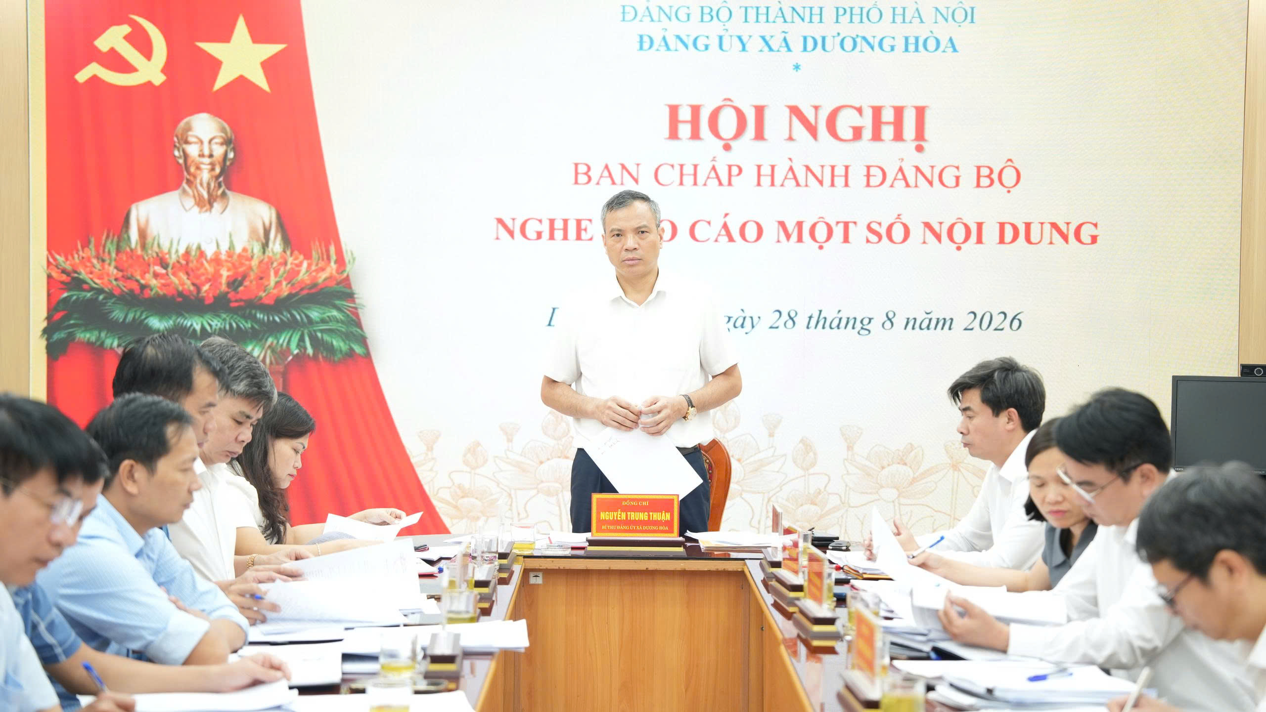 Ban Chấp hành Đảng bộ xã Dương Hòa cho ý kiến nhiều nội dung trọng tâm về công tác xây dựng Đảng, hệ thống chính trị