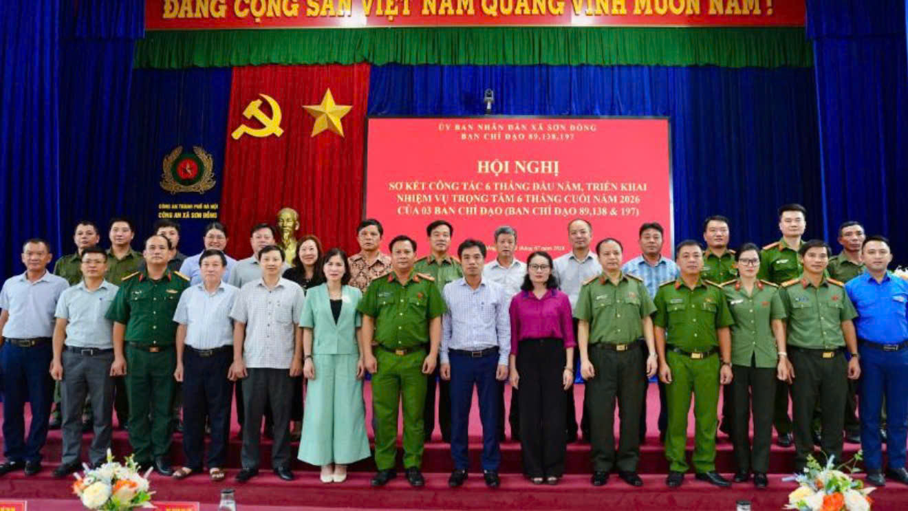Xã Sơn Đồng tăng cường sức mạnh phối hợp liên ngành, giữ vững an ninh, trật tự từ cơ sở trong 6 tháng cuối năm 2026