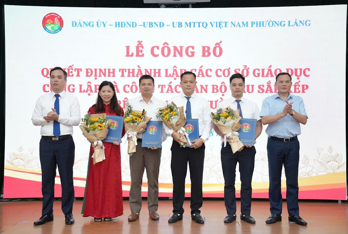 Phường Láng công bố thành lập các cơ sở giáo dục công lập sau sắp xếp, kiện toàn tổ chức bộ máy ngành giáo dục