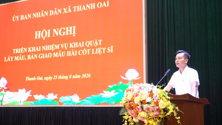Xã Thanh Oai triển khai nhiệm vụ khai quật, lấy mẫu, bàn giao mẫu hài cốt liệt sĩ tại 03 nghĩa trang liệt sĩ trên địa bàn