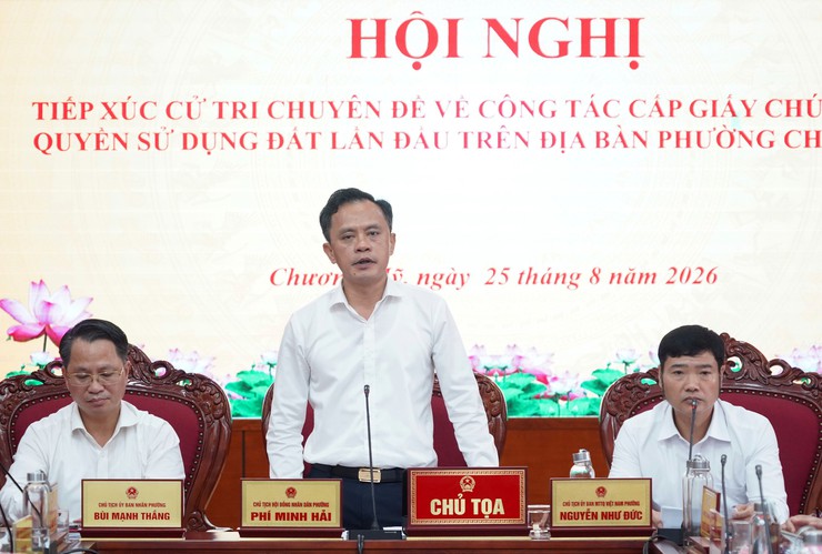 Phường Chương Mỹ tập trung tháo gỡ vướng mắc, đẩy nhanh cấp Giấy chứng nhận quyền sử dụng đất lần đầu