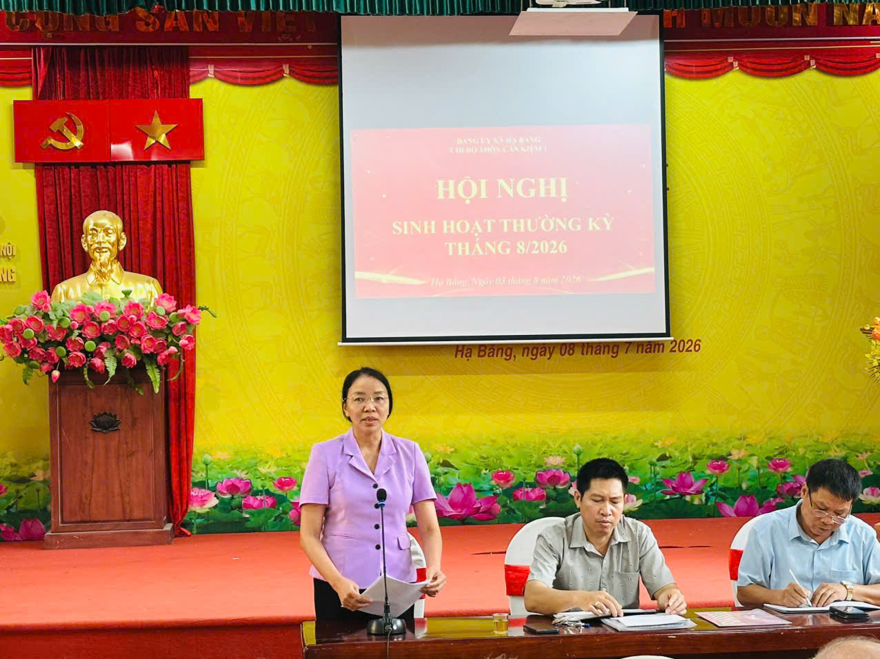 Xã Hạ Bằng nâng cao chất lượng sinh hoạt chi bộ từ cơ sở, củng cố vai trò hạt nhân chính trị tại thôn Cần Kiệm 1