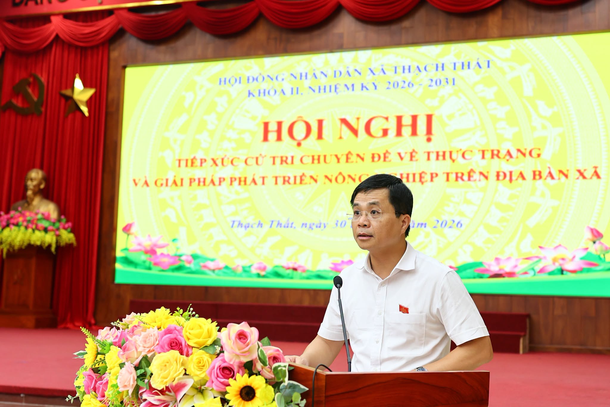 Xã Thạch Thất đối thoại cùng cử tri, tìm giải pháp phát triển nền nông nghiệp chất lượng cao trong giai đoạn mới