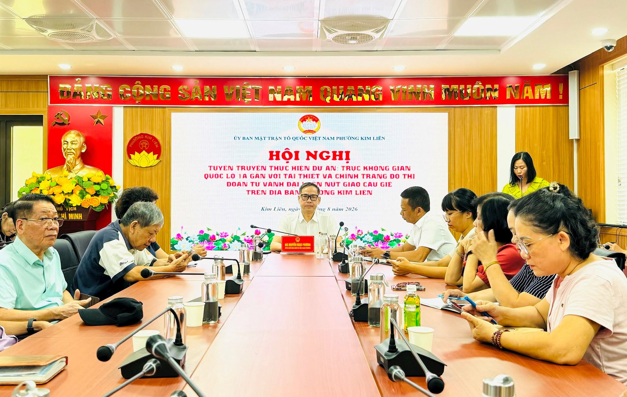 Phường Kim Liên phát huy sức mạnh khối đại đoàn kết, tạo đồng thuận triển khai Dự án trục không gian Quốc lộ 1A