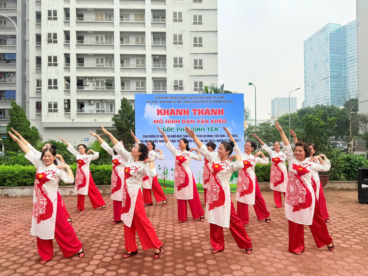 Phường Yên Hòa khánh thành mô hình dân vận khéo “Góc phố bình yên”, lan tỏa nếp sống văn minh từ khu dân cư